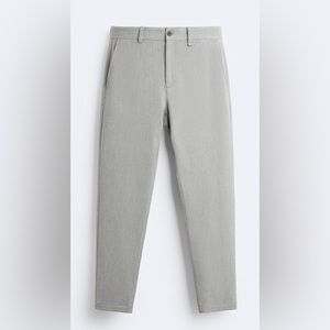 Zara Textured Comfort Trousers Size 40